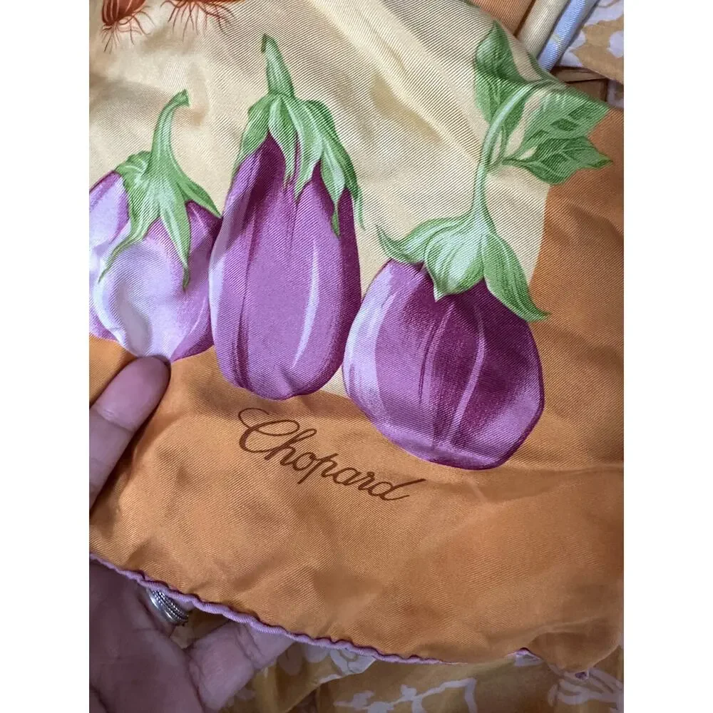 Chopard Silk Scarf Botanical Print Square